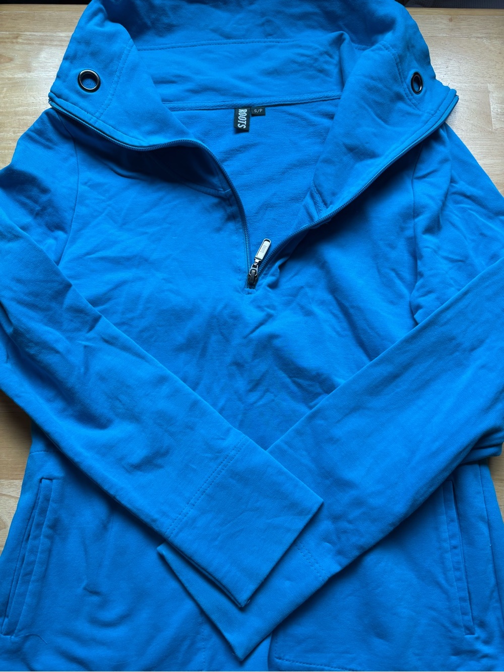 Blue Half-Zip Hooded Jacket - Brand:
